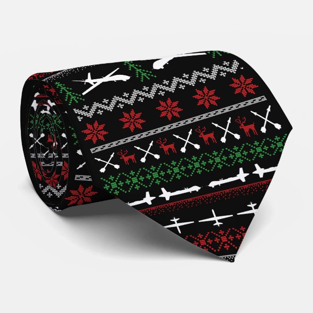 MQ-9 Christmas Tie (Rolled)