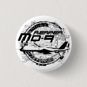 MQ-9 Reaper 3 Cm Round Badge