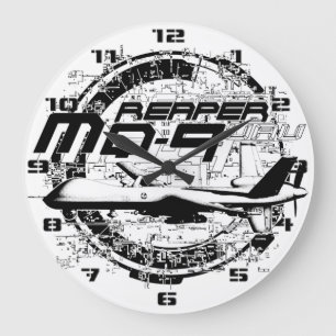 MQ-9 Reaper Large Clock
