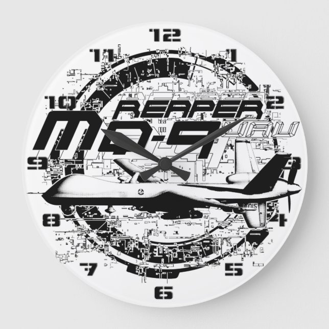 MQ-9 Reaper Large Clock (Front)