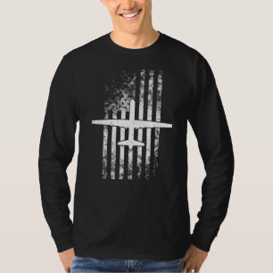 Mq 9 Reaper Military Aeroplane Vintage Flag Pilot T-Shirt