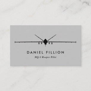 MQ-9 Reaper Pilot with Squadron Patch Business Card