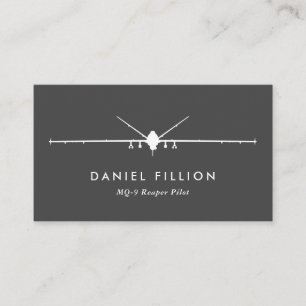 MQ-9 Reaper Pilot with Squadron Patch Business Card