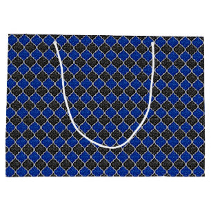 MQF Sequins-BLACK-BLUE-SILVER-GIFT BAG L