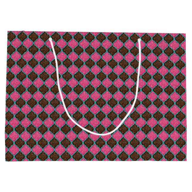 MQF Sequins-Pink-Chocolate-Aqua-GIFT BAG L (Back)