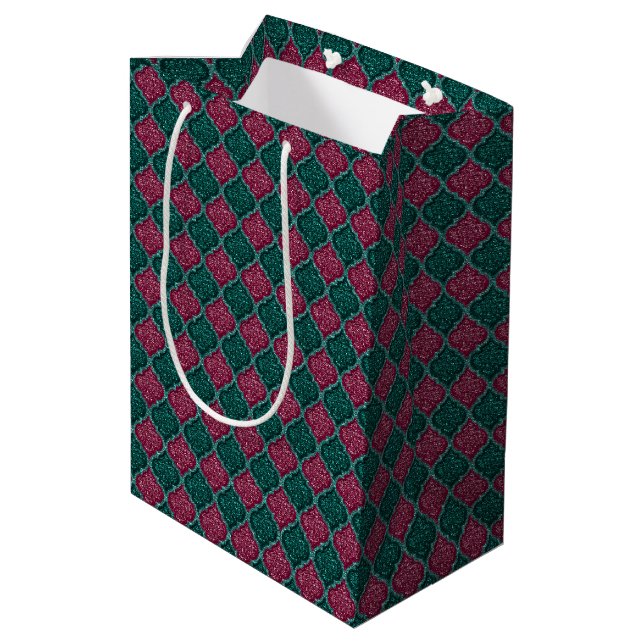 MQF Sequins-PLUM-JADE-GIFT BAG M (Back Angled)