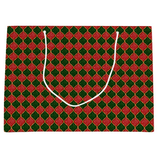 MQF Sequins-Red-Dark Green-Gold-GIFT BAG L (Front)