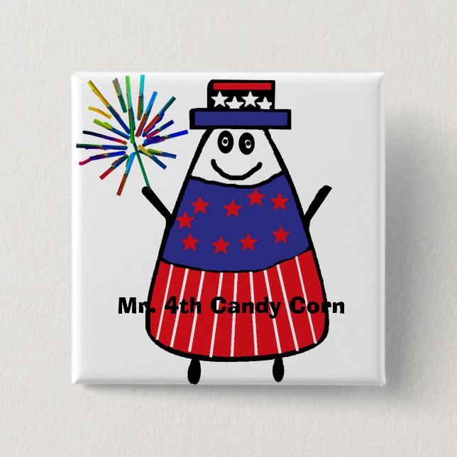 Mr. 4th Candy Corn 15 Cm Square Badge (Front)
