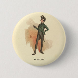 Mr. Alfred Jingle from The Pickwick Papers 6 Cm Round Badge