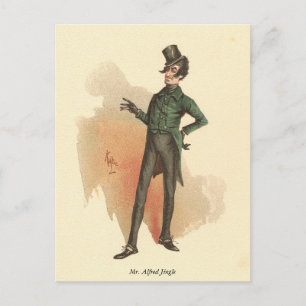 Mr. Alfred Jingle from The Pickwick Papers Postcard