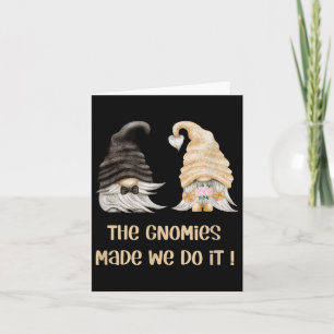 Mr & Mrs Gnome For Funny Gardener Wedding - Br Card