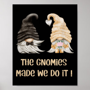 Mr &amp; Mrs Gnome For Funny Gardener Wedding - Br Poster