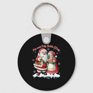 Mr & Mrs Santa Claus Christmas Matching Couple Key Ring