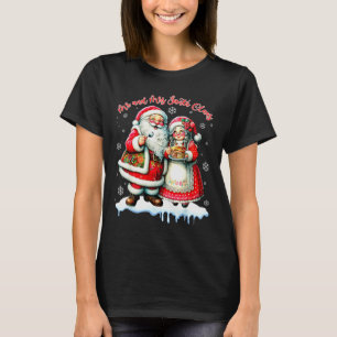 Mr & Mrs Santa Claus Christmas Matching Couple T-Shirt