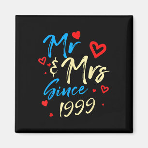 Mr &amp; Mrs Since 1999 Couples 23rd Wedding Anniv Magnet