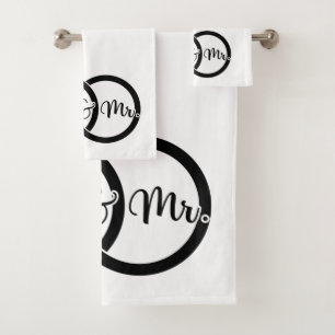 Mr. and Mr. Bath Towel Set - Wedding Gift
