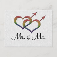 Mr. and Mr. Gay Pride Interlinking Gender Symbols