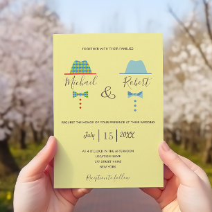 Mr and Mr Gay Wedding Invitation