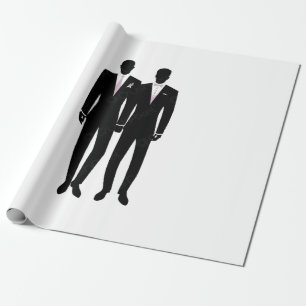 Mr and Mr wrapping paper white and black