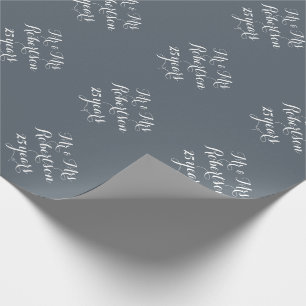 Mr and Mrs 25th wedding anniversary wrapping paper