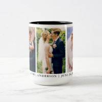 Mr. and Mrs. 3 Photo Bride and Groom Wedding Large