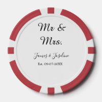 Mr and Mrs add name est. Date year wedding couple 