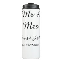 Mr and Mrs add name est. Date year wedding couple
