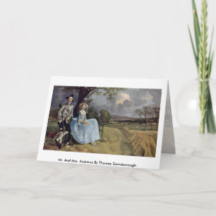 Mr. And Mrs. Andrews By Thomas Gainsborough Card