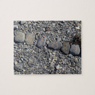 Mr and Mrs Beach Rocks at Bar Harbour Jigsaw Puzzle