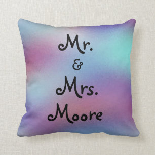 Mr. and Mrs. Beautiful Personalised Wedding Cushion