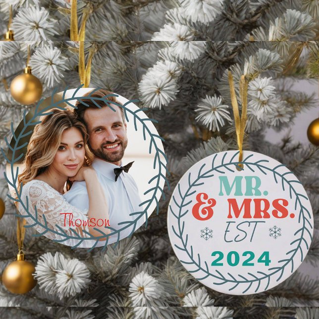 Mr and Mrs  Ceramic Tree Decoration (Creator Uploaded)
