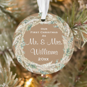 Mr and Mrs Christmas Our First Christmas Married Ornament