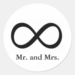 Mr and Mrs Classic Round Sticker