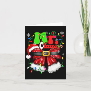 Mr And Mrs Claus Couples Cute Santa Christmas Ligh Card
