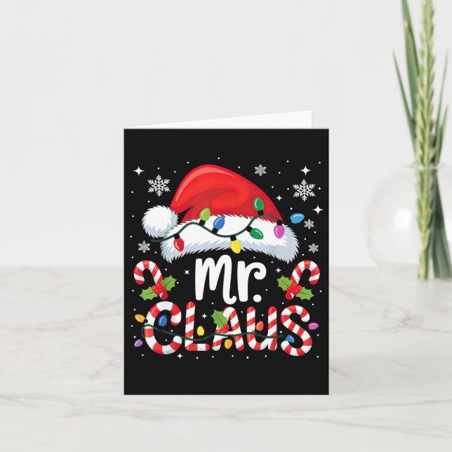 Mr And Mrs Claus Couples Matching Christmas  Card (Front)