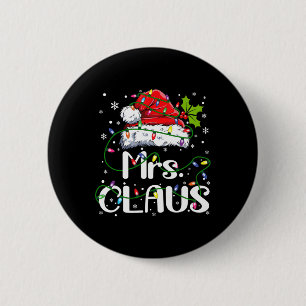 Mr And Mrs Claus Couples Matching Christmas Pajama 6 Cm Round Badge