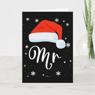 Mr And Mrs Claus Couples Matching Christmas Pajama Card