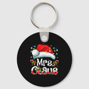 Mr And Mrs Claus Couples Matching Christmas Pajama Key Ring