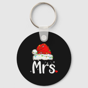 Mr And Mrs Claus Couples Matching Christmas Pajama Key Ring