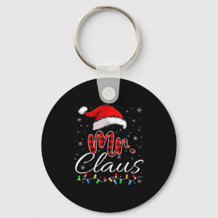 Mr And Mrs Claus Couples Matching Christmas Pajama Key Ring