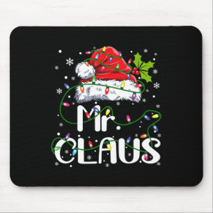 Mr And Mrs Claus Couples Matching Christmas Pajama Mouse Mat