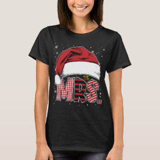 Mr and Mrs Claus Couples Matching Christmas Pajama T-Shirt