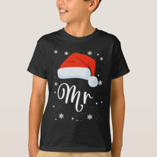 Mr And Mrs Claus Couples Matching Christmas Pajama T-Shirt