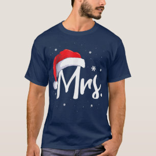 Mr and Mrs Claus Couples Matching Christmas Pajama T-Shirt