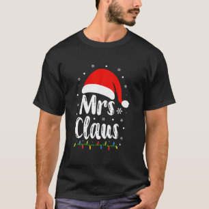 Mr and Mrs Claus Couples Matching Christmas Pajama T-Shirt