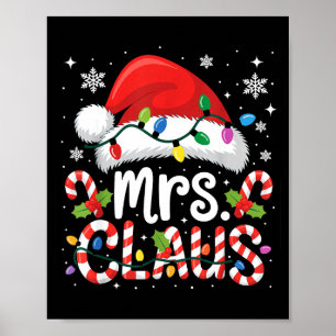 Mr And Mrs Claus Couples Matching Christmas Poster