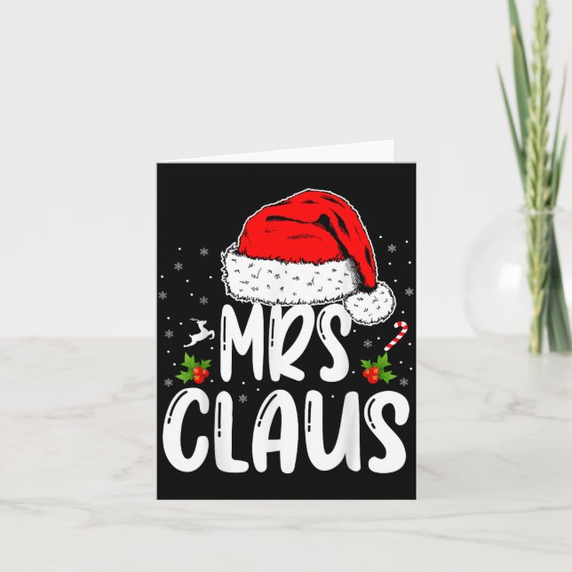Mr And Mrs Claus Couples Matching Christmas Santa  Card (Front)