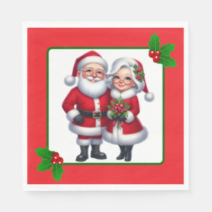 Mr. And Mrs. Claus  Napkin