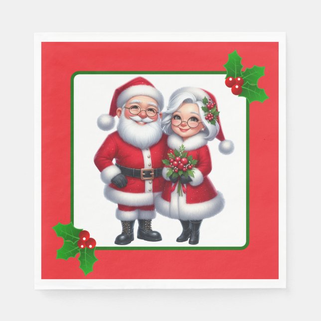 Mr. And Mrs. Claus  Napkin (Front)