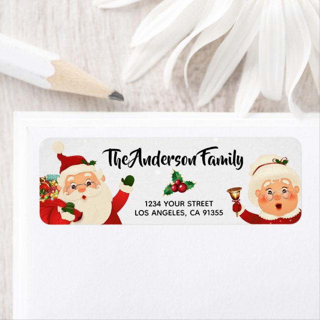 Mr. and Mrs. Claus Return Address Label (Insitu)
